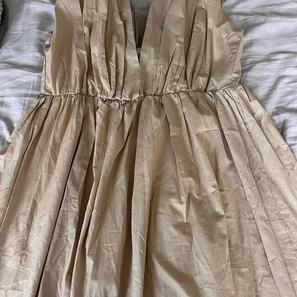 Anthropologie blue tassel Sleeveless Poplin Mini Dress - Picture 5 of 7